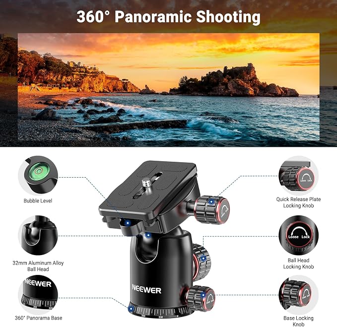 NEEWER Basics Overhead Camera Tripod Monopod - Image 3