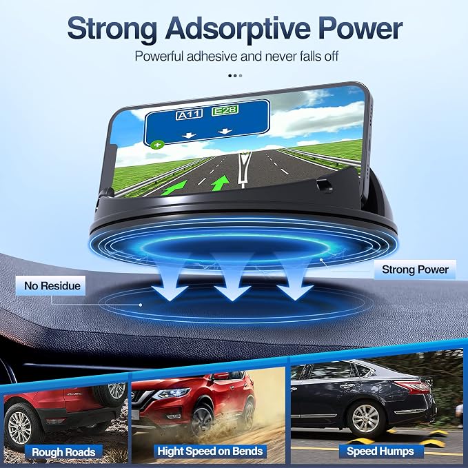 Loncaster Car Phone Holder Mount, Silicone Phone Mount - Image 3