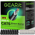 GEARit Cat6 Outdoor Ethernet Cable 23AWG OFC Pure Copper, Waterproof, Direct by GEARit