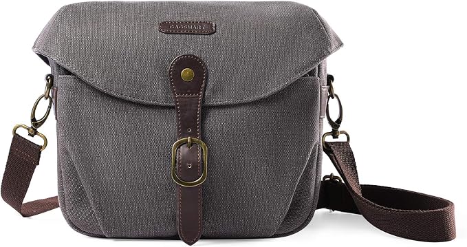 BAGSMART Camera Bag, SLR DSLR Canvas Crossbody Camera Case, Compact Camera by BAGSMART