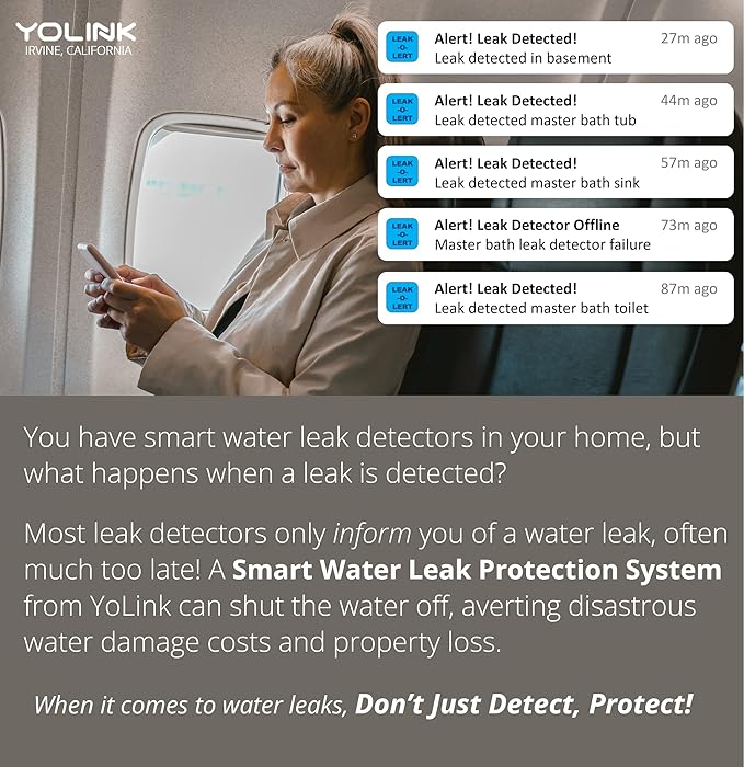 YoLink Water Leak Sensor 3-Pack, LoRa Up to 1/4 Mile Open-Air Range Smart Water - Image 6