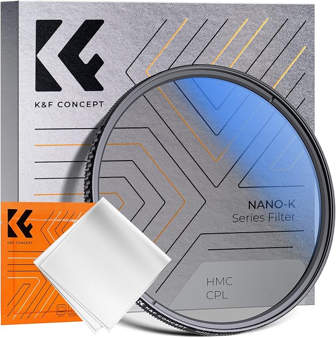 K&F CONCEPT 43mm Circular Polarizer Filter Ultra-Slim 18 Multi-Coated Optical by KFCONCEPT