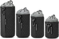 K&F CONCEPT 4 Pack Camera Lens Pouch Set, Drawstring Lens Protective Bag by KFCONCEPT