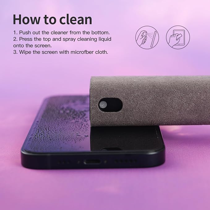 CUIUD Screen Cleaner Kit 3 Pcs, Two in One Screen Cleaner Spray and Wipe - Image 5