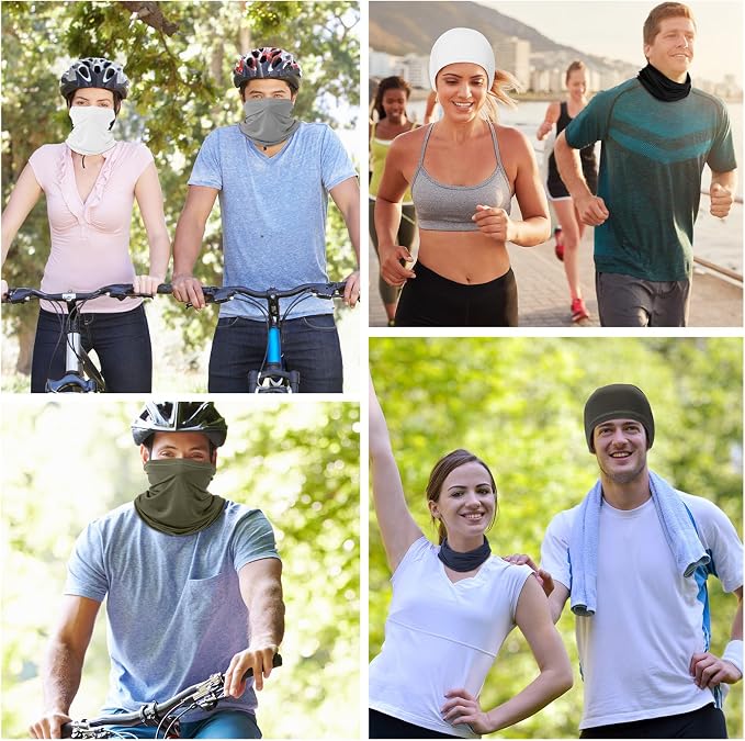 Geyoga 6 Pieces Summer UV Protection Cooling Neck Gaiter Face Clothing Neck - Image 6