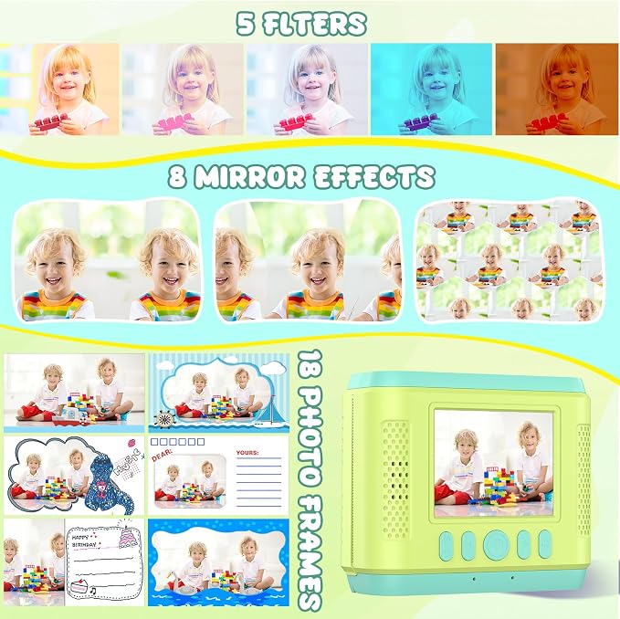 Instant Print Camera for Kids, 2.4 Inch Screen Kids Instant Cameras, Christmas - Image 3