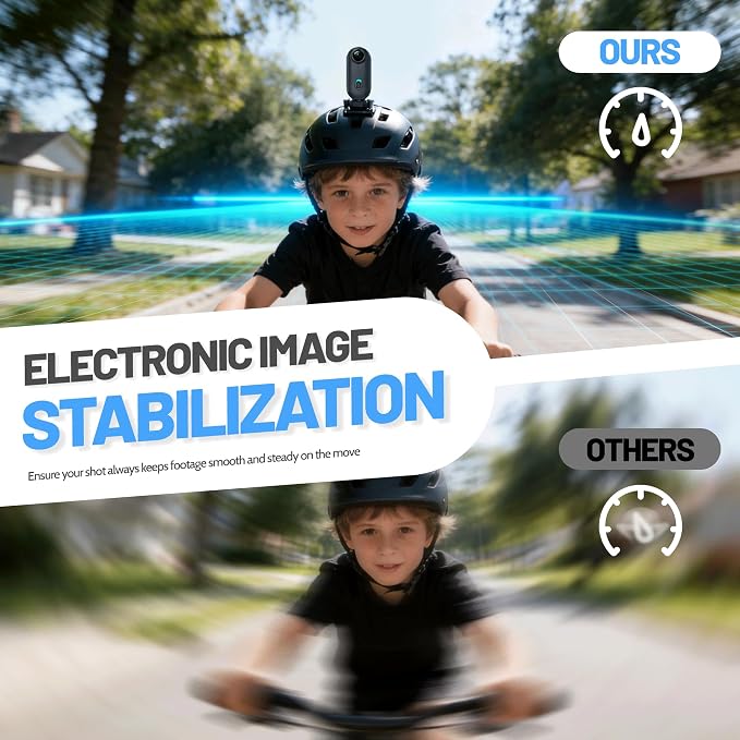 Intepoll Upgraded Image Stabilization 4K 64GB Mini Body Camera, POV PRO Action - Image 3