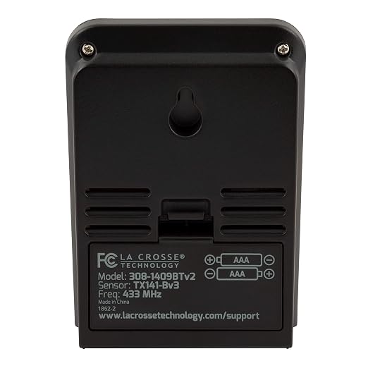 La Crosse Technology 308-1409BT-CBP Black Wireless Temperature & Humidity - Image 5