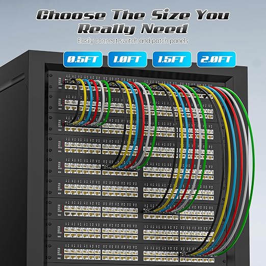 2 Feet Cat6 Patch Cables, Solid Pure Copper Patch Cord, Cat 6 Ethernet Cable - Image 6