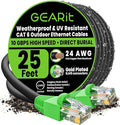 GEARit Cat6 Ethernet Cable 25ft, Outdoor Direct Burial Cat 6 Cable 24AWG High by GEARit