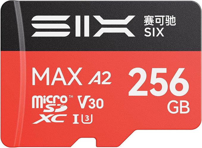 SIX M200 256GB Micro SD Card Read Up to 190MB/s by SIXMemory