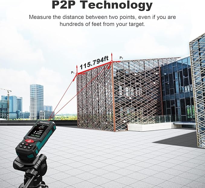 Laser Measure, MiLESEEY Laser Distance Meter, Rechargeable Multifunctional - Image 3