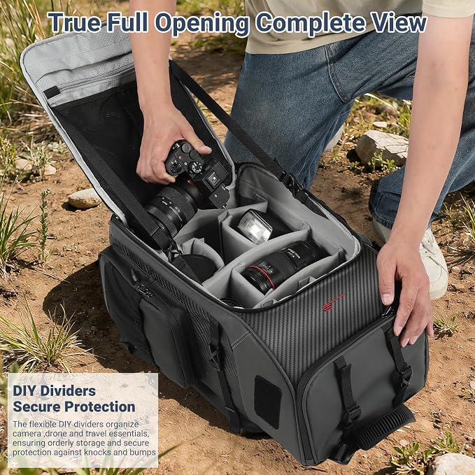 STARTRC VCR Camera Backpack Professional Bag 40L DSLR/SLR Mirrorless Travel - Image 7