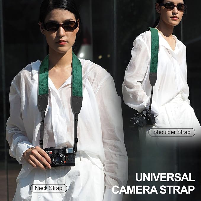 Padwa Lifestyle Green Velvet Camera Strap - Image 2