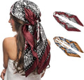 Senker Fashion 35" Head Scarf for Women, Pirate Costume Accessories Silk Red by SenkerFashion
