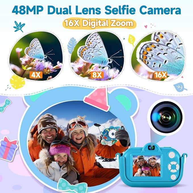 Kids Camera Toddler Toys for Boys Aged 3-9, 1080P Toddler Camera Christmas - Image 7