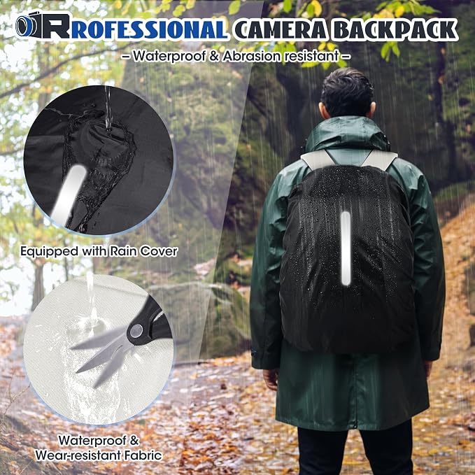 Camera Backpack Camera Bag for Photographers DSLR SLR Mirrorless Camera Cases - Image 8