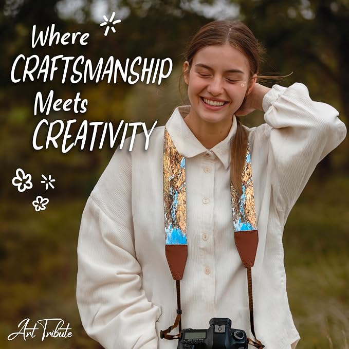 Art Tribute Travel Camera Strap World Map - Image 8