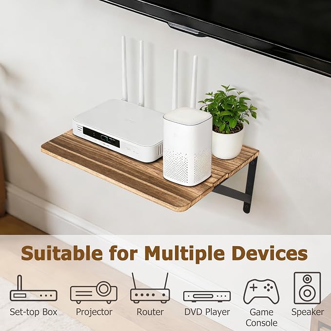 RedCall Wall Mount Shelf for Projector, Floating Shelf for Router/Modem - Image 4