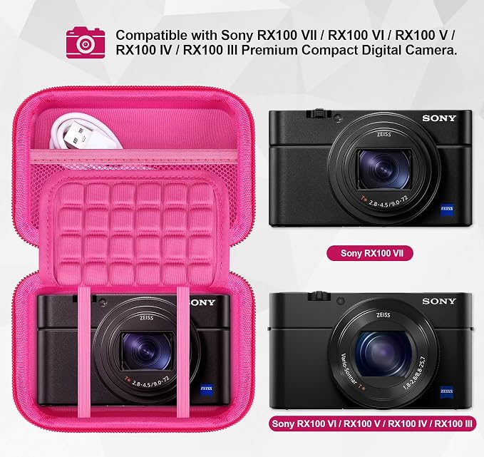 Lacdo Camera Carrying Case for Sony RX100 VII/ RX100 VI/ RX100 V/ RX100 IV/ - Image 2