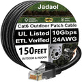 Jadaol Cat 6 Ethernet Cable 150ft, Outdoor&Indoor, Support Cat8/7 Network LAN by Jadaol