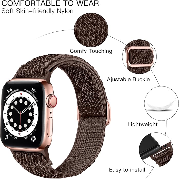 Lerobo Stretchy Nylon Solo Loop Band, Compatible - Image 2