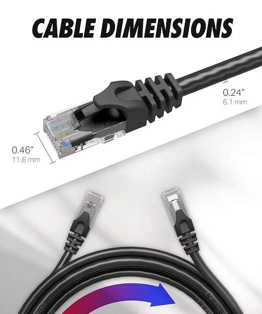 Ultra Clarity Cables Cat 6 Ethernet Cable 3 Ft, Cat6 Patch Cable, High Speed - Image 3