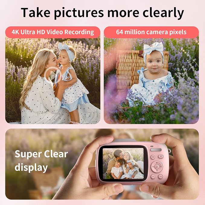 WellTone Digital Camera Kids 4K Video 64MP Photography Cameras, Compact 18X - Image 2