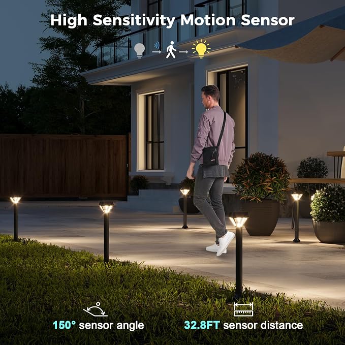 XMCOSY+ Smart Solar Pathway Lights, 150LM Motion Sensor Outdoor Lights - Image 6