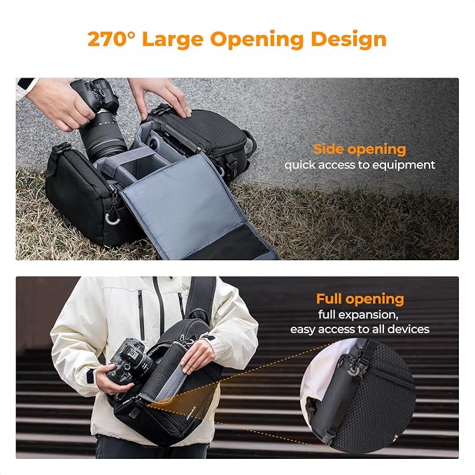 K&F CONCEPT Camera Sling Bag Crossbody Bag Camera Shoulder Backpack - Image 5