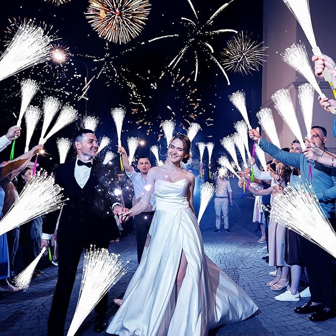 150 PCS White Fiber Optic Sticks, Glow Wands & Light Up Wands - Image 5