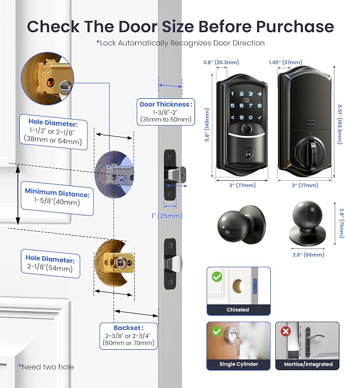 Veise VE027-K Built-in WiFi Smart Lock - Image 9