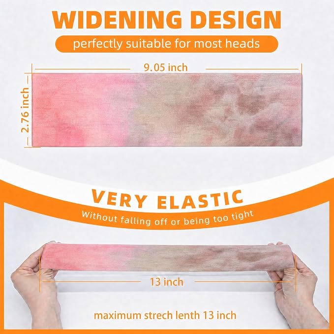 8PCS Summer-Exclusive Non Slip Sports Elastic Soft Running Fashion Headbands - Image 3
