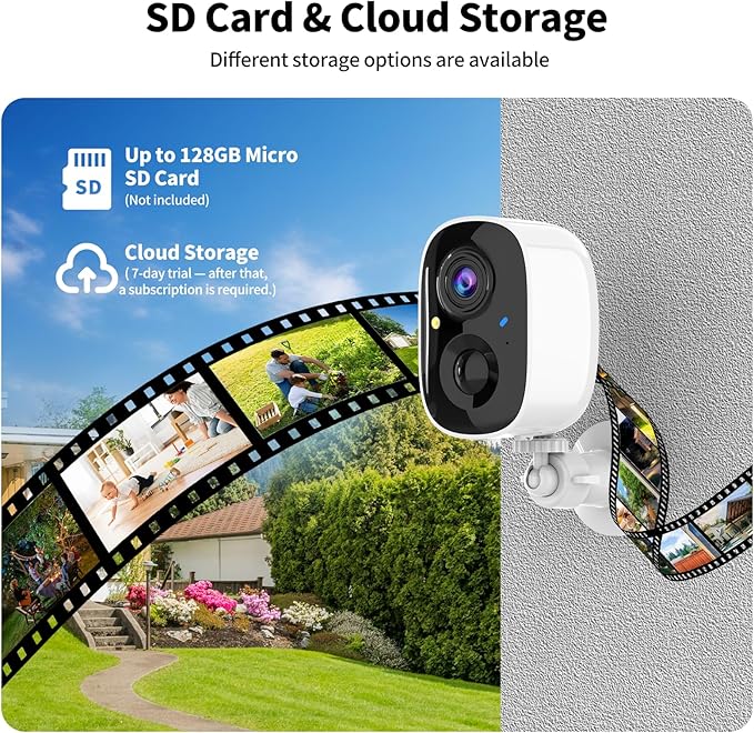 2K FHD Smart Wireless Security Camera Indoor/Outdoor, Solar Powered WiFi Camera - Image 5