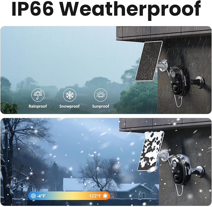 Solar Security Cameras Wireless Outdoor, Free Cloud Storage, 2.4G WiFi Camera - Image 9