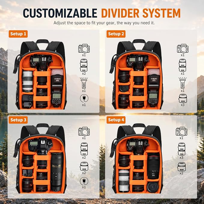 Camera Backpack for Photographers, DSLR Camera Bag - Image 5