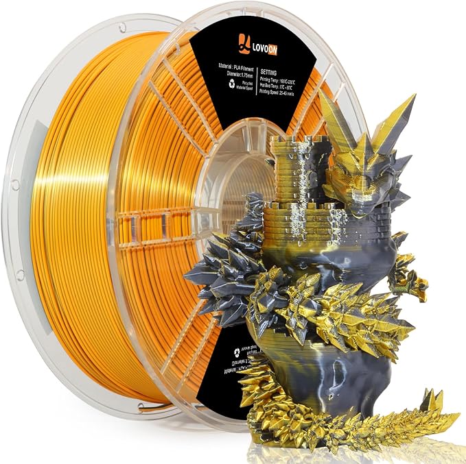 LOVOON Silk Dual-Color PLA Filament by LOVOON
