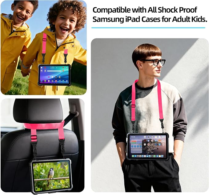 Adjustable Shoulder Strap:Comfortable iPad Strap Nylon Neck Lanyard - Image 4