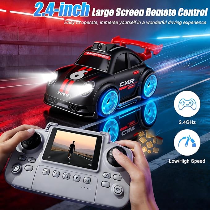 Mini RC Car with Camera, 2.4" Screen FPV Remote Control Car with 8G Card - Image 2