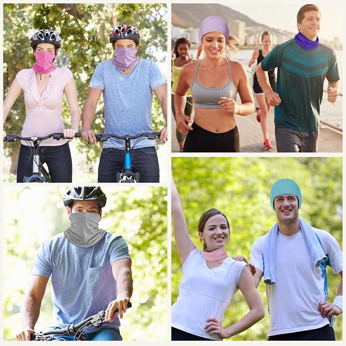 Geyoga 6 Pieces Summer UV Protection Cooling Neck Gaiter Face Clothing Neck - Image 6