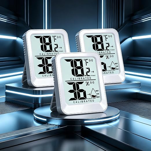 3 Pack Room Thermometer Indoor Hygrometer Digital Mini Humidity Meter Gauge - Image 2
