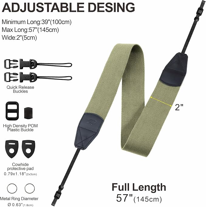 Padwa Lifestyle Light Green Camera Strap - Image 6