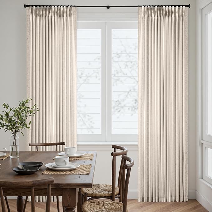 Memory Trained Pinch Pleated Curtains 102 Inches Long, Viral Linen Pinch Pleat - Image 5