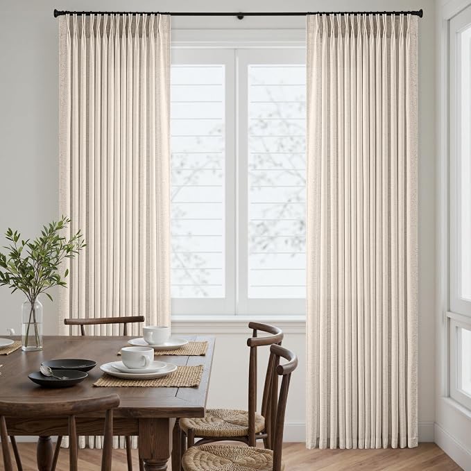 Memory Trained Pinch Pleated Curtains 84 Inches Long, Viral Linen Pinch Pleat - Image 5