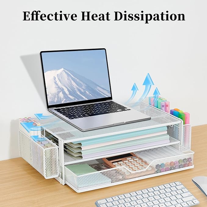 AUPSEN Computer Monitor Stands Riser，2-Tier Desk Organizers and Accessories - Image 6