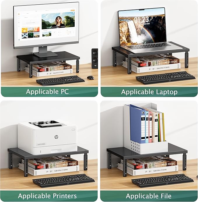 OPNICE Desk Organizers and Accessories, Adjustable Computer Monitor Stand Riser - Image 4