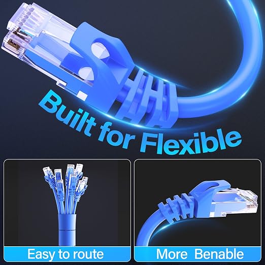 Cat6 Ethernet Cable 10Gbps 10 ft, UTP Ethernet Cable Cat 6, Flexible Bare - Image 4
