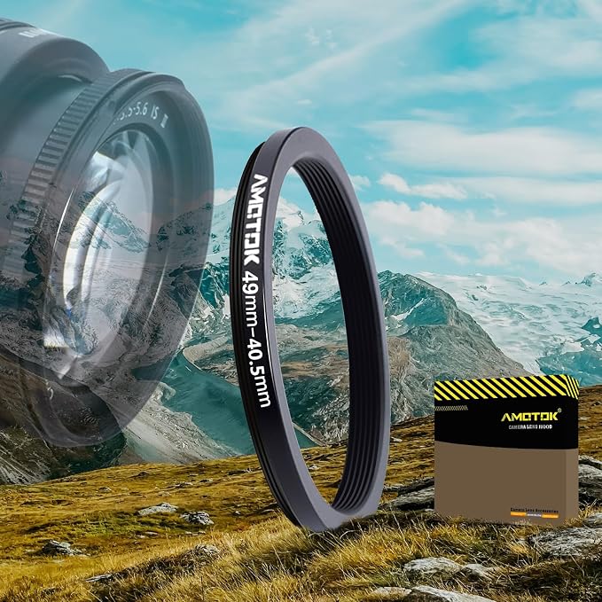 49mm Lens to 40.5mm Camera Lens Adapter, 49mm-40.5mm Filter Step-Down Ring by AMOTOK