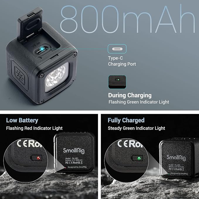 SmallRig RM01 Mini LED Video Light, Waterproof Portable Lighting Kit - Image 3