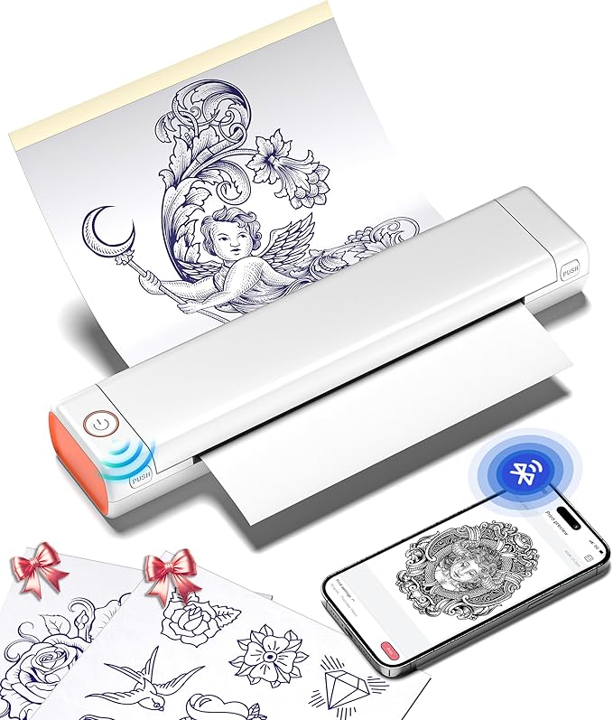 Phomemo Tattoo Stencil Printer, M08F Wireless Thermal Tattoo Printer by Phomemo